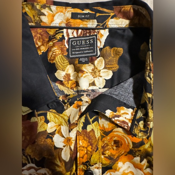 Guess Slim Fit Floral Print Dress Shirt - Picture 3 of 3
